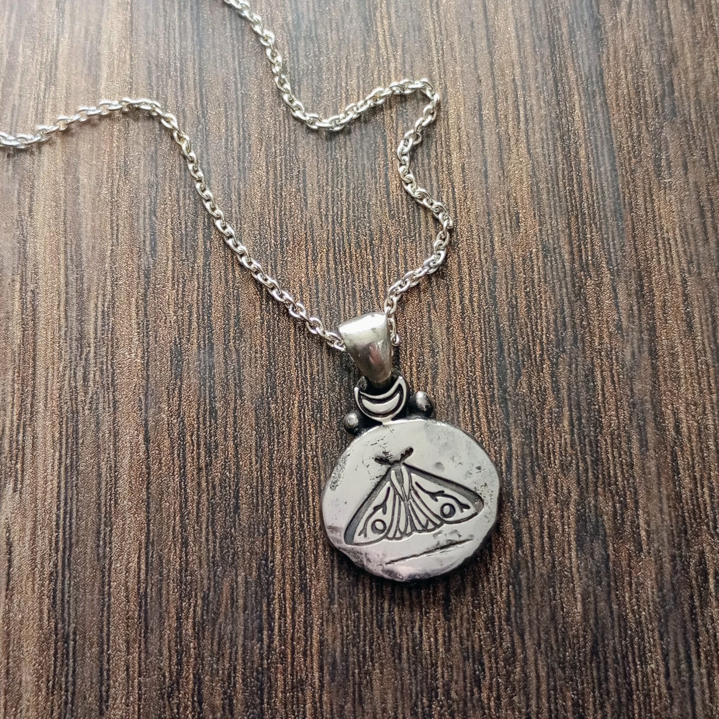 Relic Style Moth Pendant