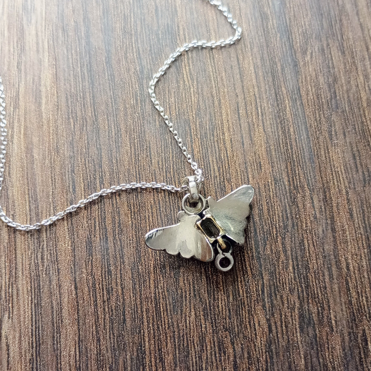 Sapphire Moth Pendant