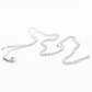 Sterling Silver cable chain. Rhodium plated.